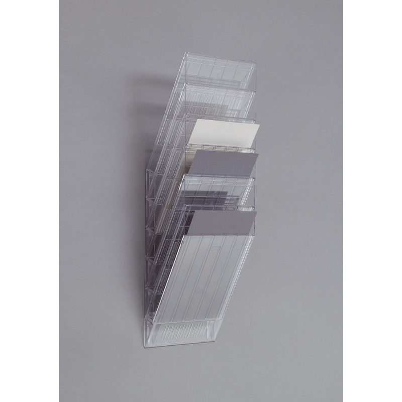 DURABLE Wandprospekthalter FLEXIBOXX 12 Fächer transparent für A4 hoch 