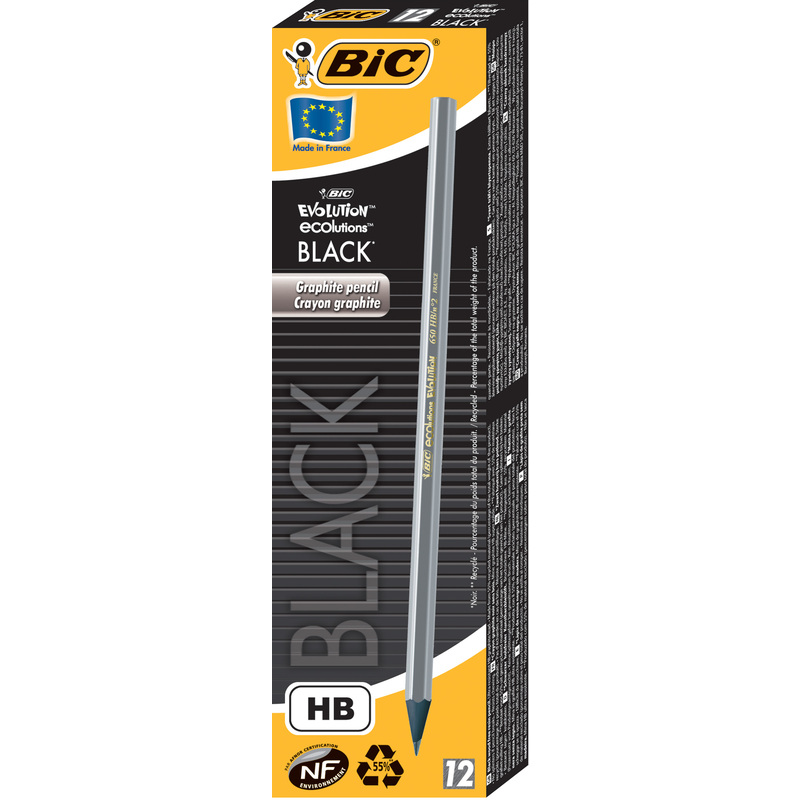HB Härtegrad BIC Bleistift Evolution ECOlutions Black