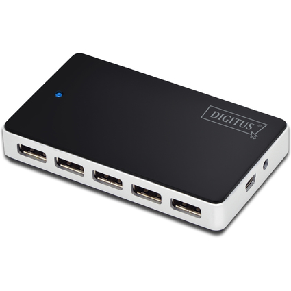 DIGITUS USB 2.0 Hub, 10-Port, schwarz