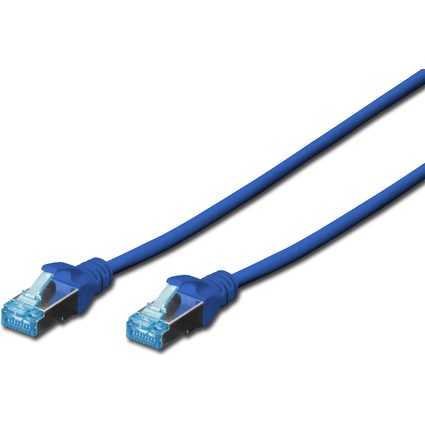 DIGITUS Patchkabel Kat. 5e, SF/UTP, 0,5 m, blau