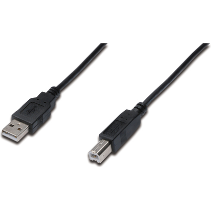 DIGITUS USB 2.0 Kabel, USB-A Stecker - USB-B Stecker, 5,0 m