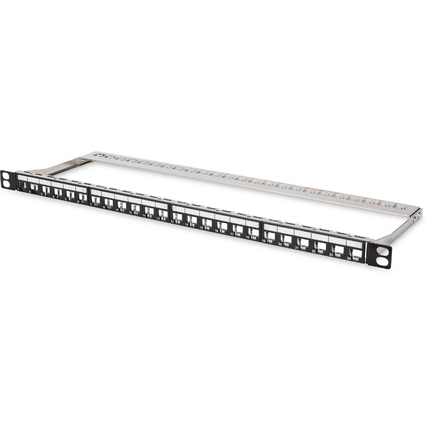 DIGITUS 19" Modular Patch Panel Kat.6A, 24 Port, schwarz