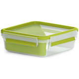 emsa sandwichbox CLIP & GO, 0,85 Liter, transparent / grn