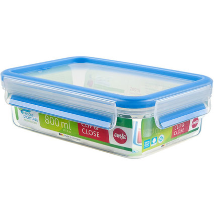 emsa Frischhaltedose CLIP & CLOSE, 0,80 Liter, transparent