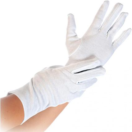 HYGOSTAR Baumwoll-Handschuh Blanc, L, wei, einzeln