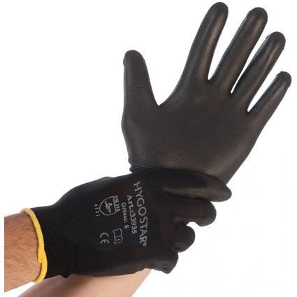 HYGOSTAR Arbeitshandschuh "BLACK ACE", schwarz, XL