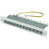 Telegrtner 10" patch Panel, Kat.6A(tief) 1 HE, 12 x RJ45