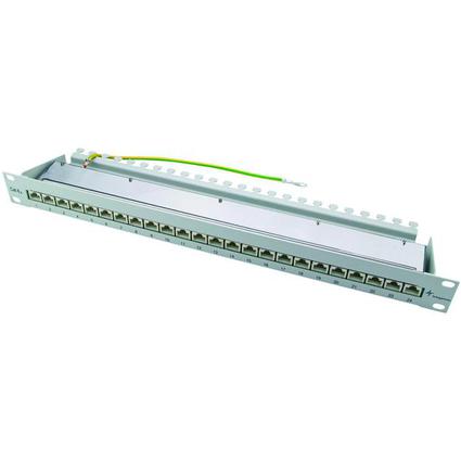 Telegrtner 19" Patch Panel, Kat.6A (tief), 24xRJ45, schwarz