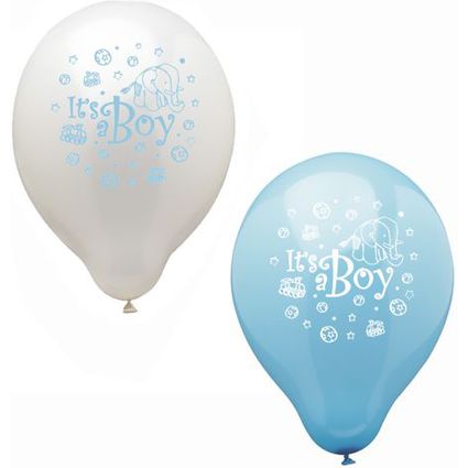 PAPSTAR Luftballons "It's a Boy", blau/wei sortiert