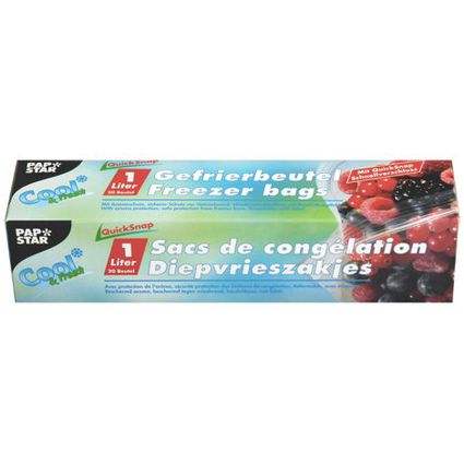 STARPAK Gefrierbeutel QuickSnap 1 Liter, 180 x 200 mm