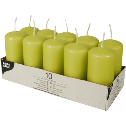 STARPAK Stumpenkerze, Durchmesser: 40 mm, kiwi