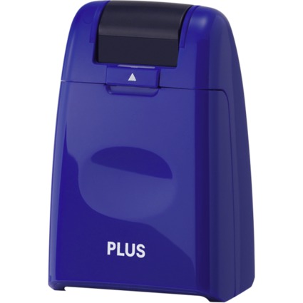 PLUS JAPAN Datenschutz-Rollstempel Standard, blau