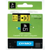 DYMO d1 Schriftbandkassette schwarz/gelb, 6 mm x 7 m