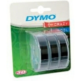 DYMO Prgeband 3D, 9 mm x 3 m, schwarz, glnzend
