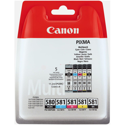 Canon Multipack-Tinte fr Canon Pixma, PGI-580/CL-581