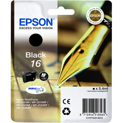 EPSON Tinte N.16 fr EPSON WorkForce 2010/2510, schwarz