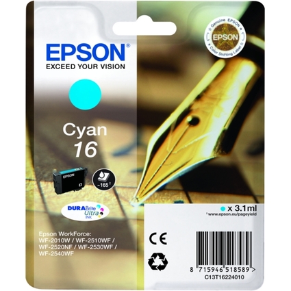 EPSON Tinte N.16 fr EPSON WorkForce 2010/2510, cyan