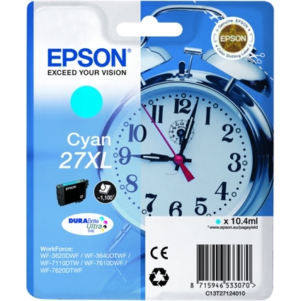 EPSON Tinte N.27XL fr EPSON Workforce 3620DWF, cyan