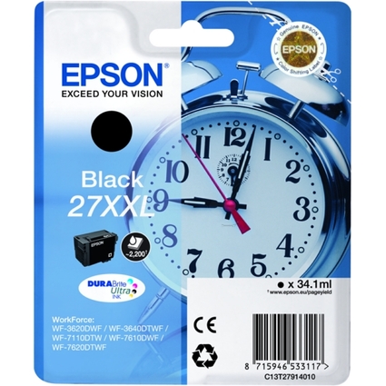 EPSON Tinte N.27XXL fr EPSON Workforce 3620DWF, schwarz HC