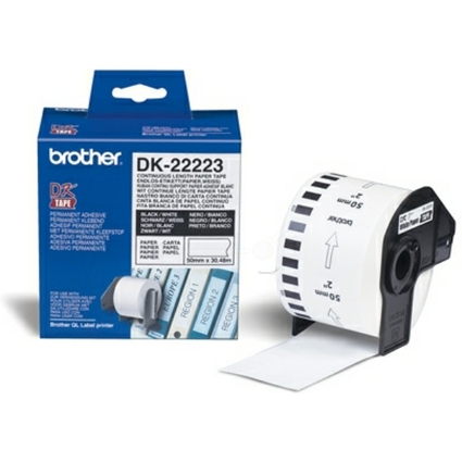 brother DK-22223 Endlos-Etiketten Papier, 50 mm x 30,48 m