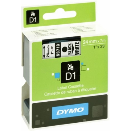 DYMO D1 Schriftbandkassette schwarz/wei, 24 mm x 7 m