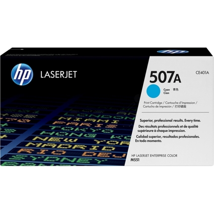 hp Toner hp 507A fr hp Color LaserJet M551dn, cyan