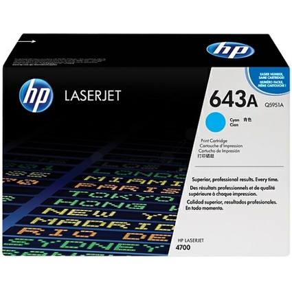 hp Toner hp 643A fr hp Color LaserJet 4700, cyan