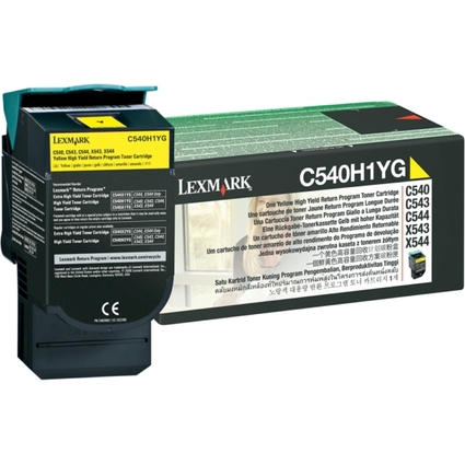 LEXMARK Rckgabe-Toner fr LEXMARK C540/C543, gelb, HC