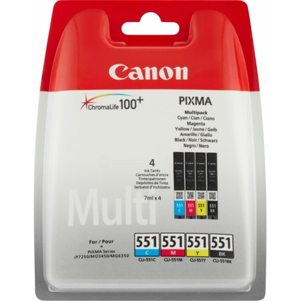 Canon Tinte fr Canon Pixma, CLI-551 Multipack