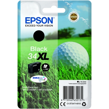 EPSON Tinte N.34XL fr EPSON WorkForce 3720/3725, schwarz,XL