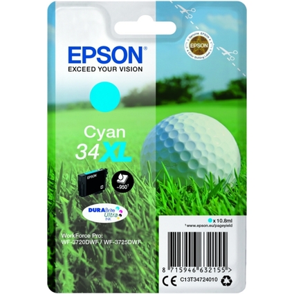 EPSON Tinte fr EPSON WorkForce 3720/3725, cyan, XL