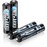 ANSMANN Nickel-Zink-Akku, micro AAA, 900 mAh, 4er Shrink