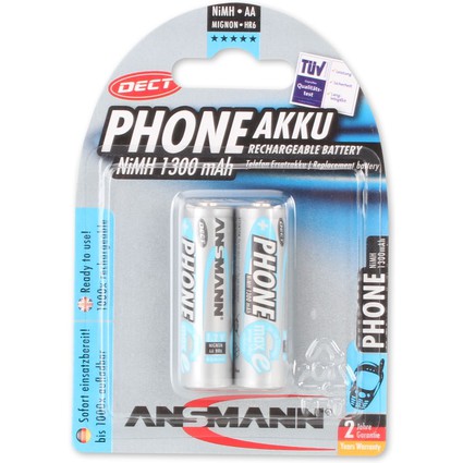 ANSMANN NiMH Akku SPECIAL, Mignon AA, 1.300 mAh, 2er Blister