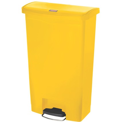 Rubbermaid Tret-Abfalleimer Slim Jim, 68 Liter, gelb