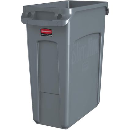 Rubbermaid Abfallbehlter Slim Jim mit Lftungskanlen,grau