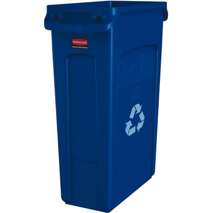 Rubbermaid Abfallbehlter Slim Jim mit Lftungskanlen,blau