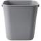 Rubbermaid Papierkorb, 12,9 Liter, rechteckig, PE, grau