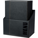 Securit speisekarten-mappe TRENDY, A4, schwarz, 20er Box