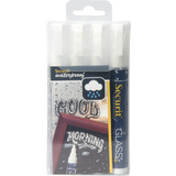 Securit kreidemarker WATERPROOF MEDIUM, 4er Etui, wei