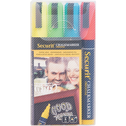 Securit Kreidemarker ORIGINAL MEDIUM, 4er Etui