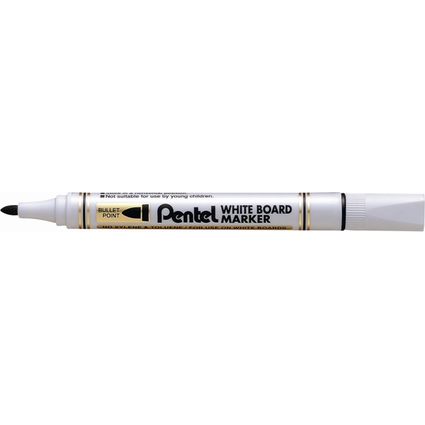 Pentel Whiteboard-Marker MW85, Rundspitze, schwarz