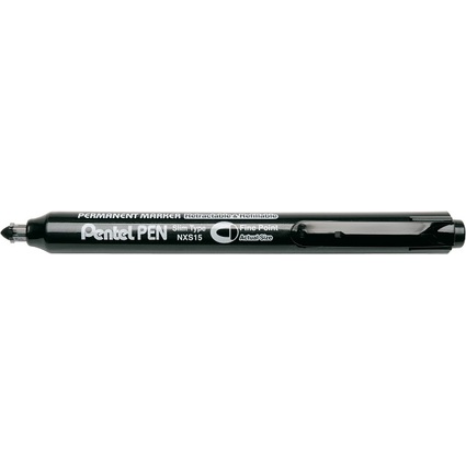 Pentel Permanent-Marker NXS15 mit Druckmechanik, schwarz