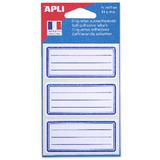 agipa Buchetiketten, wei/blau, 34 x 75 mm, liniert
