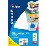 agipa Universal-Etiketten, 19 x 38 mm, wei