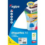 agipa Universal-Etiketten, 6 x 33,5 mm, wei