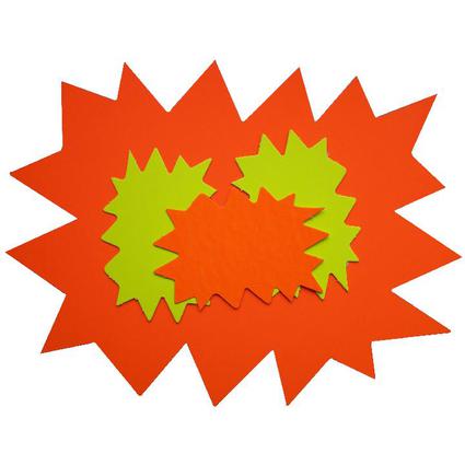 APLI Signal-Etiketten "Stern", gelb/orange, 80 x 120 mm