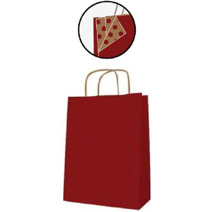 APLI Papiertragetasche - aus Kraftpapier, mittel, rot