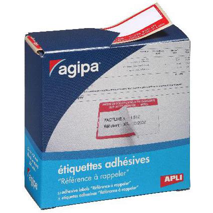 agipa Etiquette "Rfrences  Rappeler", 59 x 36 mm