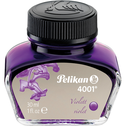 Pelikan Tinte 4001 im Glas, violett, Inhalt: 30 ml