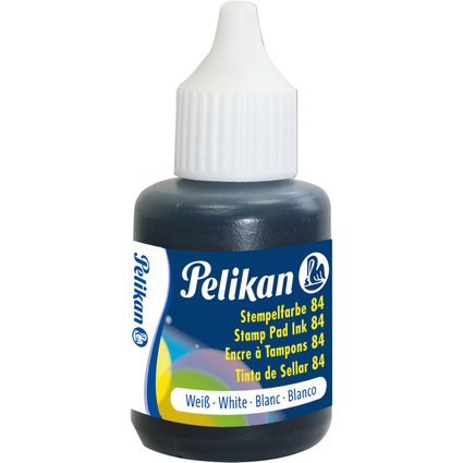 Pelikan Stempelfarbe 84, wasserfest, wei, Inhalt: 30 ml